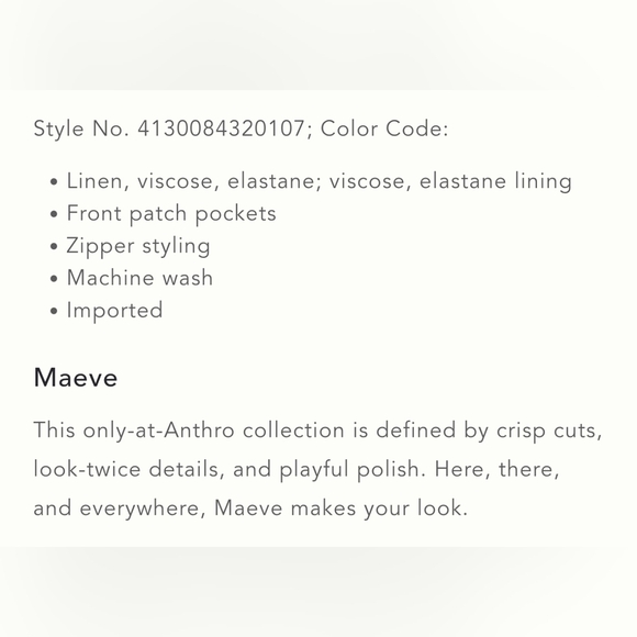 Maeve Anthropologie Women's Linen Collared Sleeveless Button-Front Mini Dress 3X - Picture 7 of 13